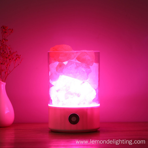 Pink Crystal Stone Natural Rock USB Night Light